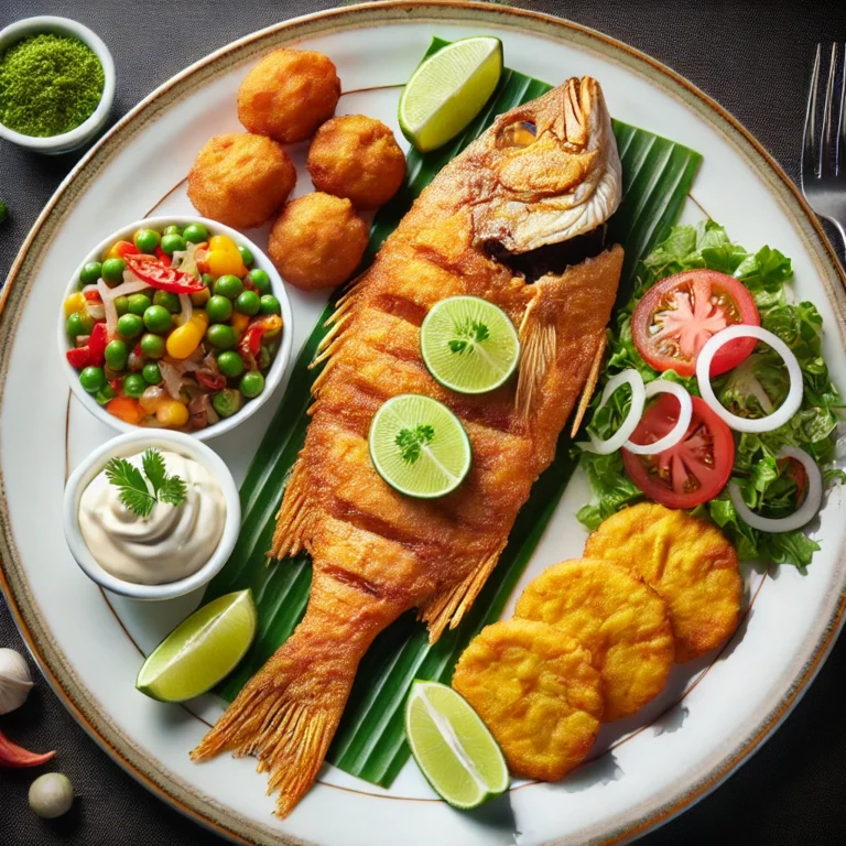 Pescado Frito con Tostones: Un Clásico del Caribe con Toque Gourmet Pescado Frito con Tostones: Un Clásico del Caribe con Toque Gourmet